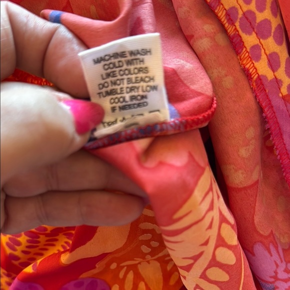 Live 4 Truth Vibrant Orange Red and Blue Wide Palazzos Leg with Split Sides - Picture 10 of 10